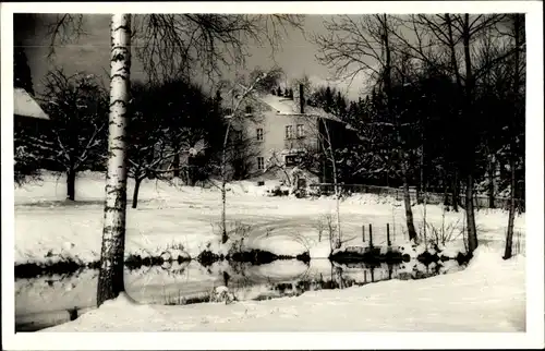 Ak Walddorf Kottmar in der Oberlausitz, Kottmarschenke, Reichsbahn Ferienheim, Winter