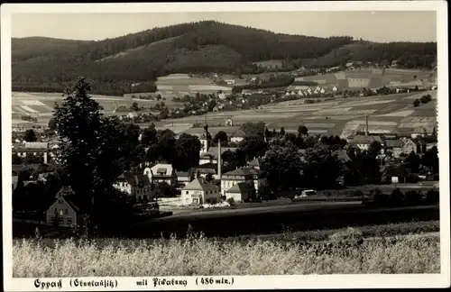 Ak Oppach in Sachsen, Gesamtansicht mit Pickaer Berg