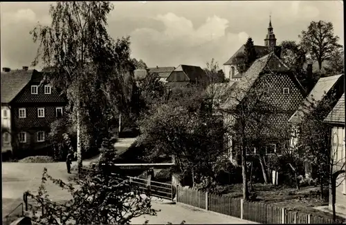 Ak Niedercunnersdorf Kottmar in der Oberlausitz Sachsen, Ortspartie