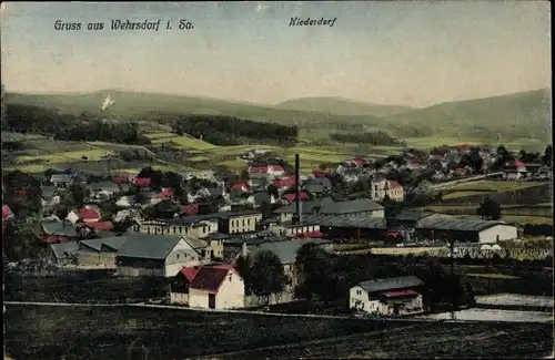 Ak Wehrsdorf Sohland an der Spree in Sachsen, Niederdorf, Panorama