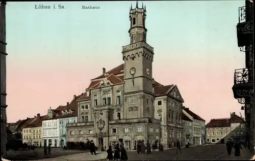 Ak Löbau in Sachsen, Rathaus