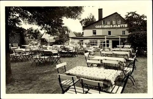 Ak Hain Hayn Oybin Oberlausitz, Fremdenhof Klette, Terrasse