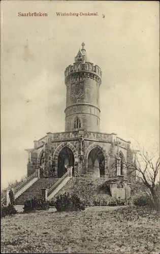 Ak Saarbrücken im Saarland, Winterberg-Denkmal