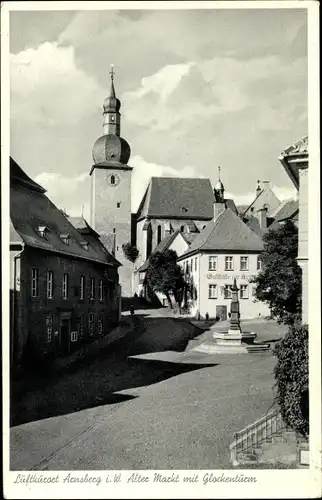 Ak Arnsberg Westfalen, Alter Markt mit Glockenturm