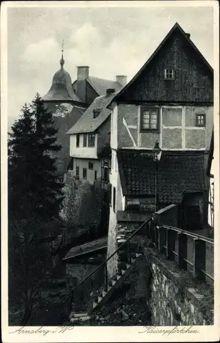 Ak Arnsberg Hochsauerlandkreis, Partie am Kaiserpförtchen, Treppe