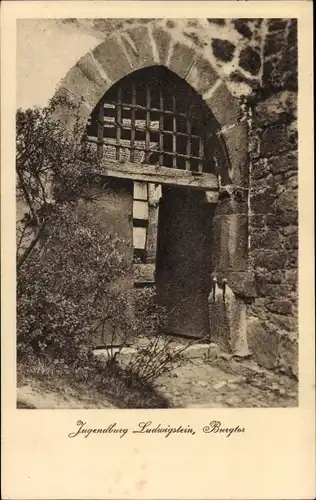 Ak Werleshausen Witzenhausen an der Werra, Jugendburg Ludwigstein, Burgtor