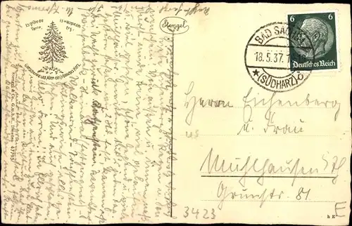 Ak Bad Sachsa im Harz, Katzenstein mit Philippsgruß
