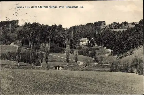 Ak Bernstadt auf dem Eigen in Sachsen, Steinbachtal