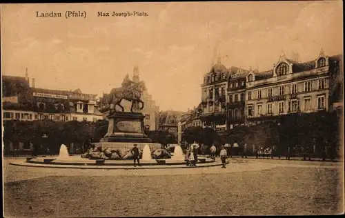 Ak Landau in der Pfalz, Max-Joseph-Platz