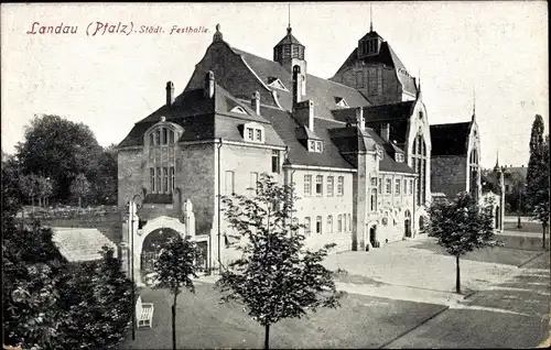 Ak Landau in der Pfalz, Städt. Festhalle