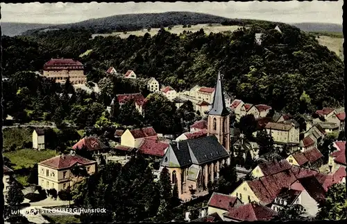 Ak Stromberg im Hunsrück, Panorama, Kirche