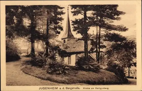 Ak Jugenheim an der Bergstraße, Kirche am Heiligenberg