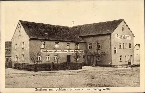 Ak Sohland am Rotstein Rotstein Reichenbach Oberlausitz, Gasthaus zum goldenen Schwan, Georg Wölfel