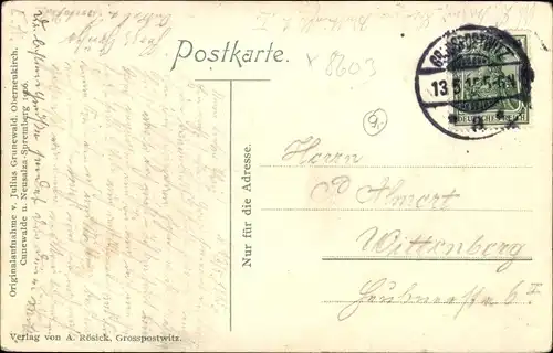 Ak Großpostwitz in Sachsen, Rascha, Hainitz, Drohmberg, Straßenpartie