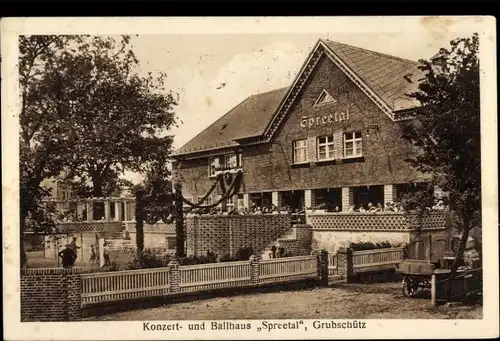 Ak Grubschütz Doberschau Gaußig Oberlausitz, Konzert und Ballhaus Spreetal