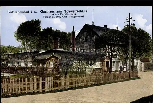 Ak Seifhennersdorf in Sachsen, Gasthaus zum Schweizerhaus
