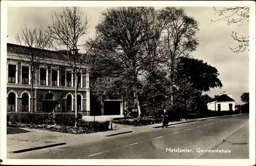 Ak Metslawier Friesland Niederlande, Gemeentehuis