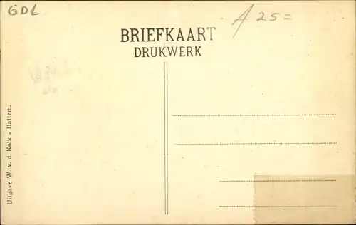 Ak Hattem Gelderland Niederlande, Achterstraat