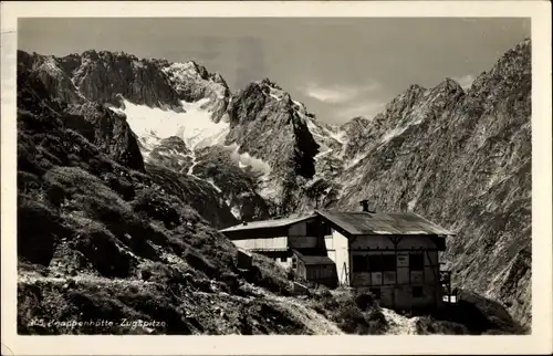 Ak Knappenhütte, Blick zur Zugspitze