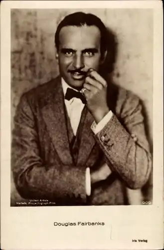 Ak Schauspieler Douglas Fairbanks, Portrait, Amag 909 Iris Verlag