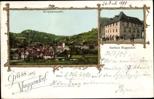 Ak Muggendorf Wiesenttal Fränkische Schweiz, Gesamtansicht, Gasthaus Muggendorf