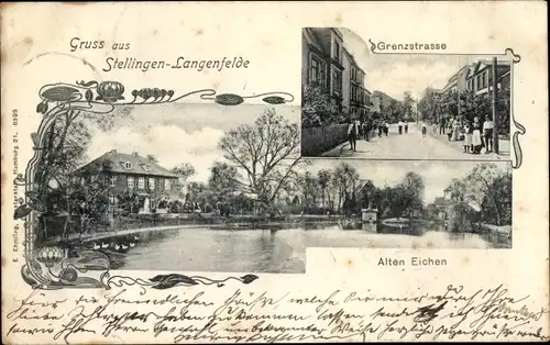 Ak Hamburg Eimsbüttel Stellingen Langenfelde, Alten Eichen, Grenzstraße
