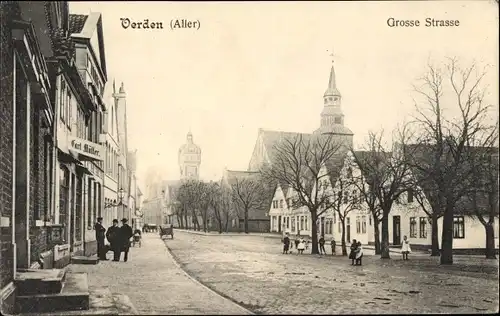 Ak Verden an der Aller, Große Straße, Handlung Karl Müller