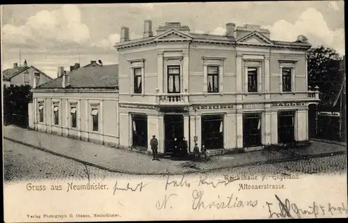 Ak Neumünster in Holstein, Gasthaus Reichshalle, Altonaerstraße