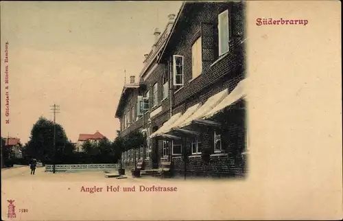 Ak Süderbrarup in Schleswig Holstein, Angler Hof und Dorfstraße