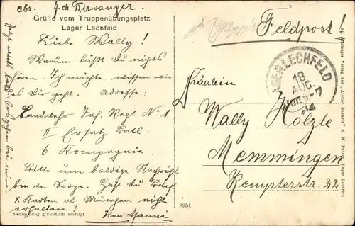 Ak Lagerlechfeld Graben Schwaben, Truppenübungsplatz Lager Lechfeld, Wasserturm