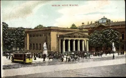 Ak Berlin, Neue Wache, Straßenbahn, Zeughaus