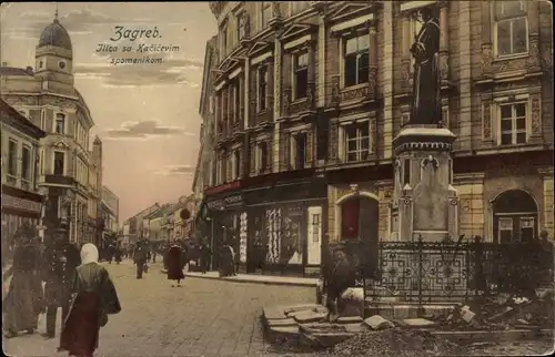Ak Zagreb Kroatien, Ilica sa Kacicevim spomenikom