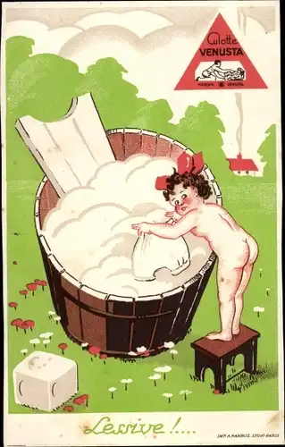 Ak Mädchen wäscht Unterwäsche, Werbung Culotte Venusta