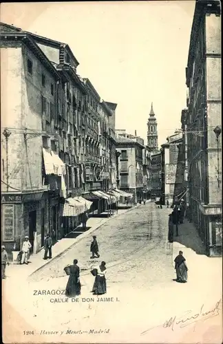 Ak Saragossa Aragonien Spanien, Calle de Don Jaime I.