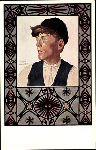 Künstler Ak Rayski, Konstanty, Typy Lubelskie, Mann in polnischer Tracht