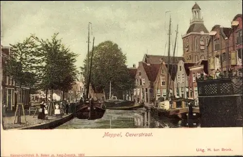 Ak Meppel Drenthe Niederlande, Deverstraat