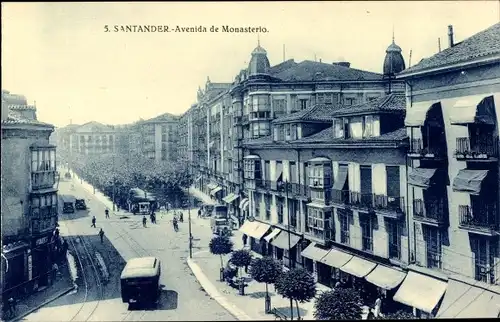 Ak Santander Kantabrien Spanien, Avenida de Monasterio