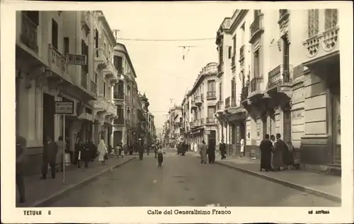 Ak Tetuán Madrid, Calle del Generalisimo Franco