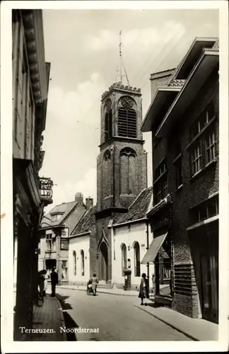 Ak Terneuzen Zeeland Niederlande, Noordstraat, Kerk