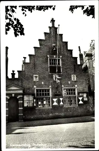 Ak Dreischor Zeeland, Gemeentehuis