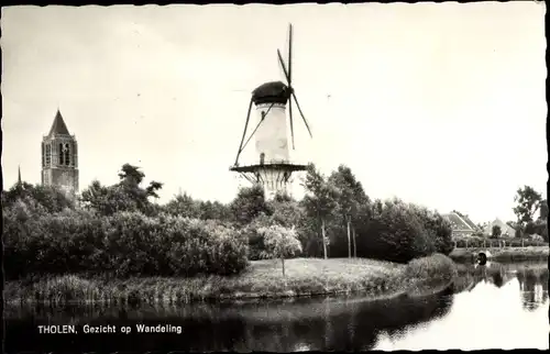 Ak Tholen Zeeland Niederlande, Gezicht op Wandeling