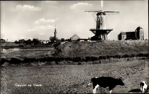 Ak Veere Zeeland Niederlande, Molen