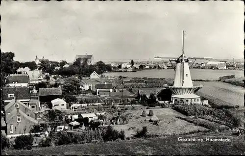 Ak Haamstede Zeeland Niederlande, Totale mit Windmühle