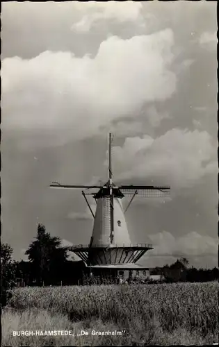 Ak Burgh Haamstede Schouwen Duiveland Zeeland Niederlande, De Graanhalm