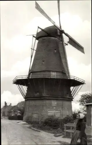 Ak Zuidzande Zeeland Niederlande, Koren pelmolen