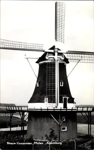 Ak Nieuw Vossemeer Zeeland Niederlande, Molen Assumburg