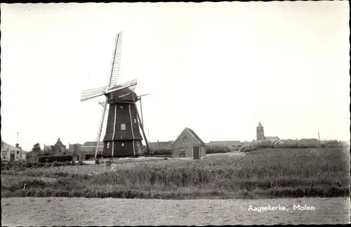 Ak Aagtekerke Zeeland Niederlande, Molen