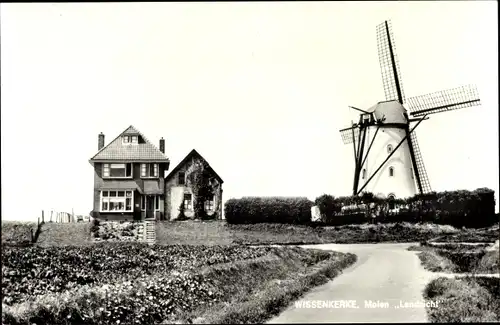 Ak Wissekerke Zeeland Niederlande, Molen Landzicht