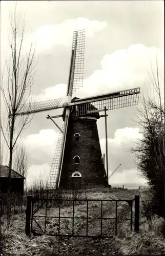 Ak Hoedekenskerke Zeeland, Korenmolen De Koutermolen