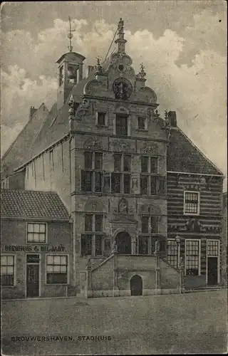 Ak Brouwershaven Zeeland, Stadhuis